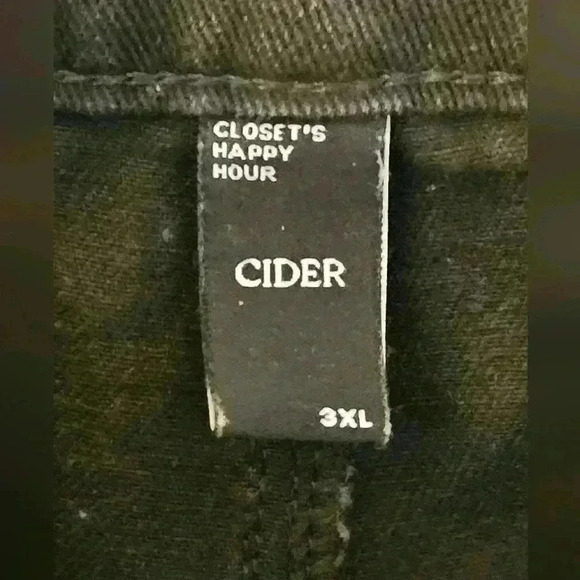 Cider Black Wide Leg High Rise Jeans Size 3X EUC - Picture 4 of 9